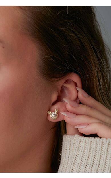 Kolyecik 14 Ayar Altın Panda Küpe