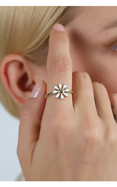Kolyecik 14 Ayar Altın Papatya Yüzük