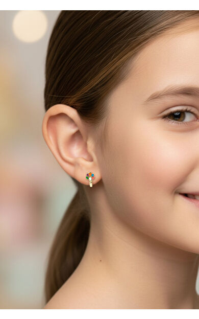 Kolyecik 14 Ayar Altın Pati Çocuk Küpe