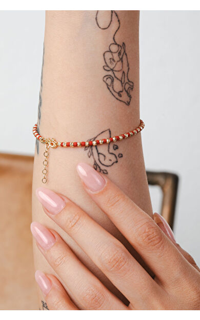 Kolyecik 14 Ayar Altın Renkli Bileklik