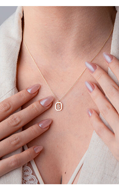 Kolyecik 14 Ayar Altın S Harf Kolye