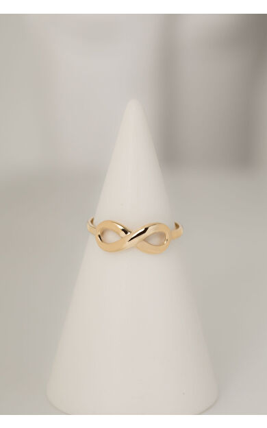 Kolyecik 14 Ayar Altın Sade Sonsuzluk Yüzük