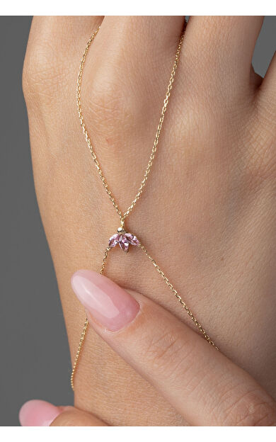 Kolyecik 14 Ayar Altın Lotus Şahmeran