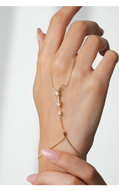 Kolyecik 14 Ayar Altın Tektaş Sıralı Şahmeran