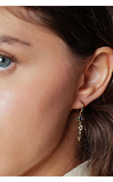 Kolyecik 14 Ayar Altın Sallantılı Küpe