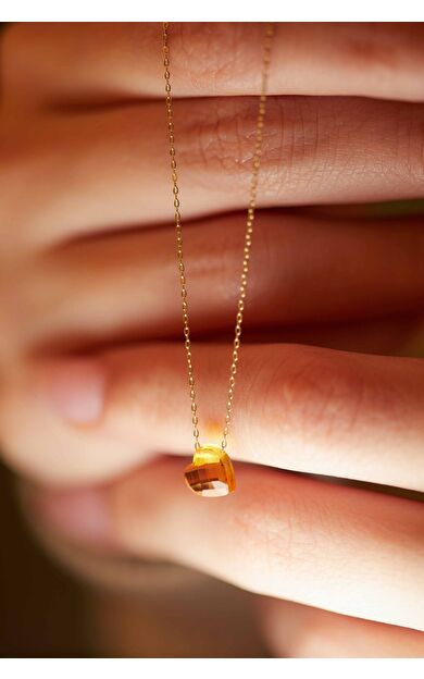 Kolyecik 14 Ayar Altın Sarı Kalp Kolye