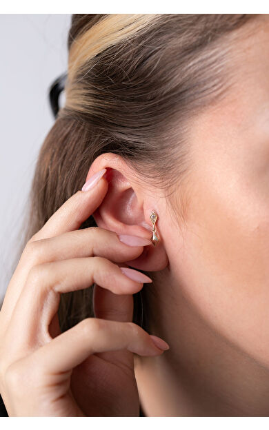 Kolyecik 14 Ayar Altın Sade Tasarım Küpe