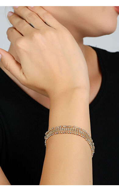 Kolyecik 14 Ayar Altın Sıralı Örgü Bileklik