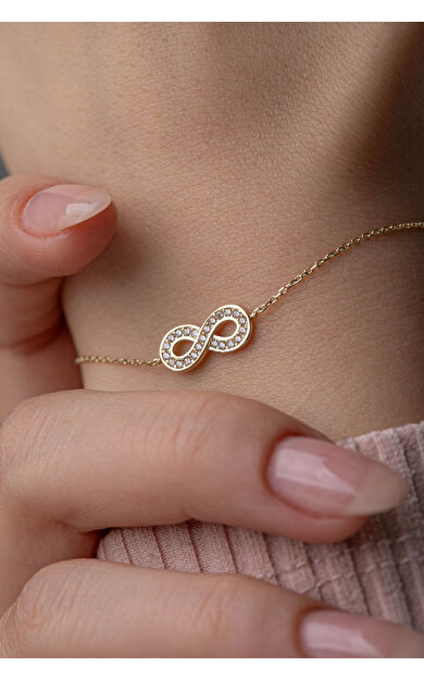 Kolyecik 14 Ayar Altın Sonsuzluk Bileklik