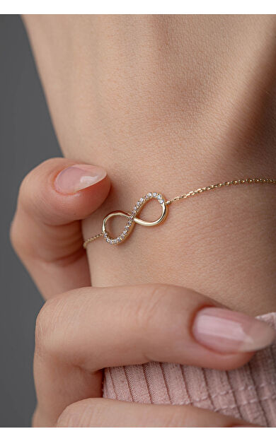 Kolyecik 14 Ayar Altın Sonsuzluk Bileklik