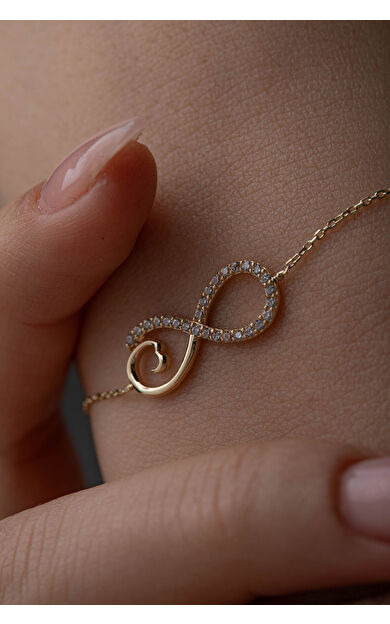 Kolyecik 14 Ayar Altın Sonsuzluk Bileklik