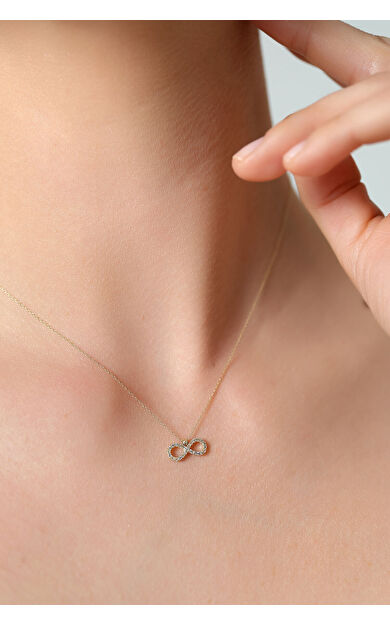 Kolyecik 14 Ayar Altın Sonsuzluk Kolye