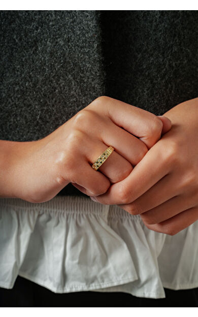 Kolyecik 14 Ayar Altın Taşlı Yüzük