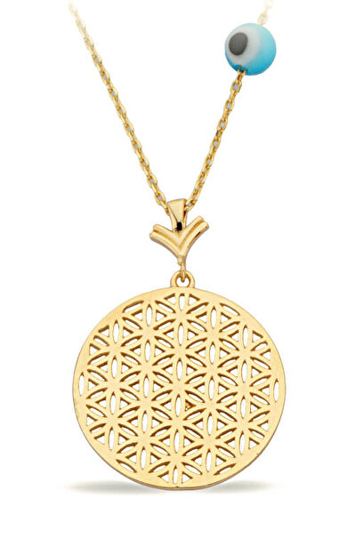 Kolyecik 14 Ayar Altın Taşsız Lotus Kolye