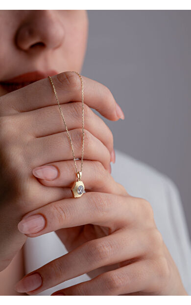 Kolyecik 14 Ayar Altın Tektaş Kolye