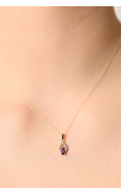 Kolyecik 14 Ayar Altın Tektaş Kolye