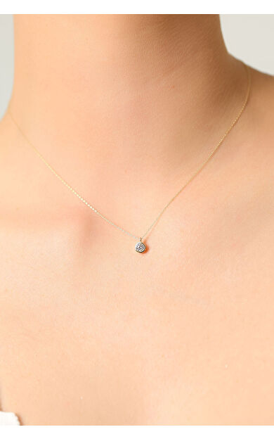 Kolyecik 14 Ayar Altın Tektaş Kolye