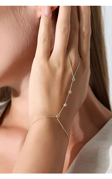 Kolyecik 14 Ayar Altın Tektaş Sıralı Şahmeran