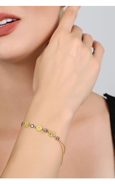 Kolyecik 14 Ayar Altın Tuğra Bileklik