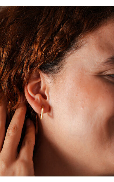 Kolyecik 14 Ayar Altın Üçgen Küpe