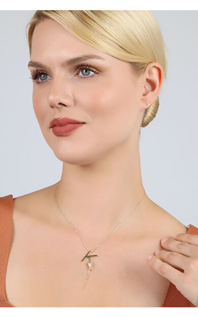 Kolyecik 14 Ayar Altın Uçurtma K Harfi Kolye