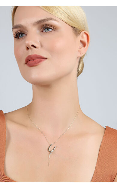 Kolyecik 14 Ayar Altın Uçurtma Ü Harfi Kolye