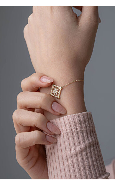 Kolyecik 14 Ayar Altın Yıldız Bileklik