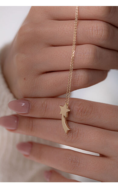 Kolyecik 14 Ayar Altın Yıldız Kolye