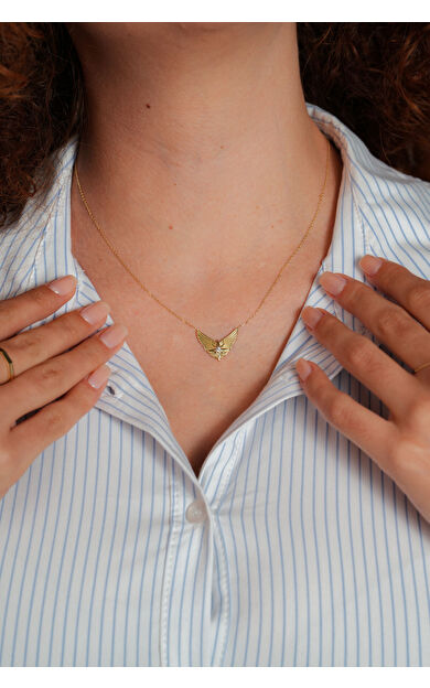 Kolyecik 14 Ayar Altın Yıldız Kolye