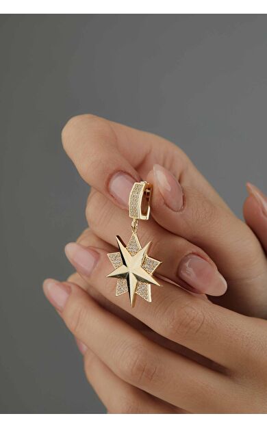 Kolyecik 14 Ayar Altın Yıldız Kolye Ucu