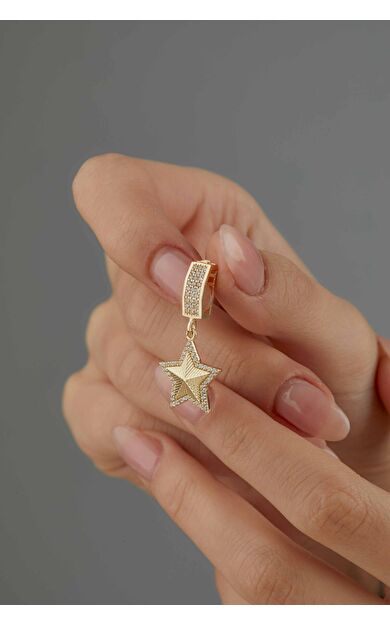 Kolyecik 14 Ayar Altın Yıldız Kolye Ucu