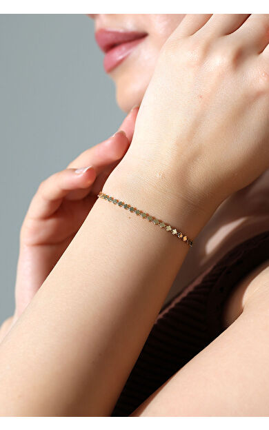 Kolyecik 14 Ayar Altın Yonca Bileklik