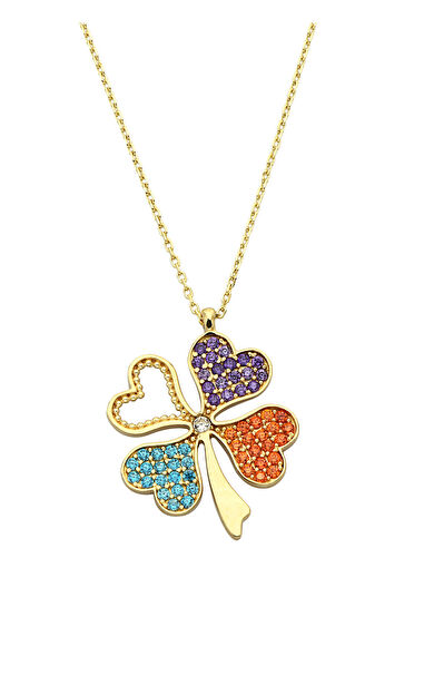 Kolyecik 14 Ayar Altın Yonca Kolye