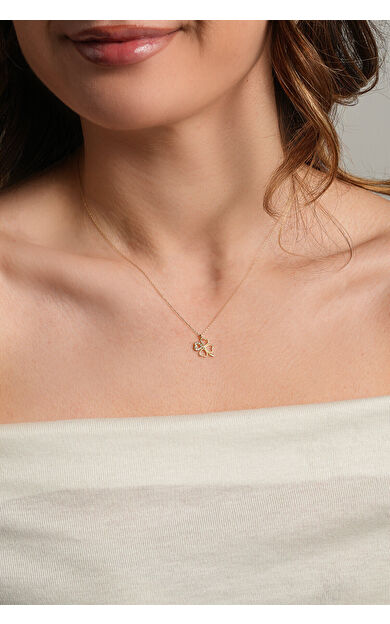 Kolyecik 14 Ayar Altın Yonca Kolye