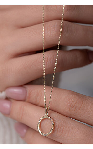 Kolyecik 14 Ayar Altın Yuvarlak Kolye