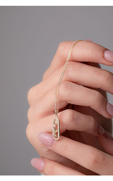 Kolyecik 14 Ayar Altın Zeytin Dalı Kolye