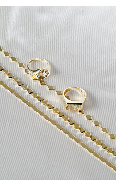 Kolyecik 14 Ayar Altın Zincir Bileklik