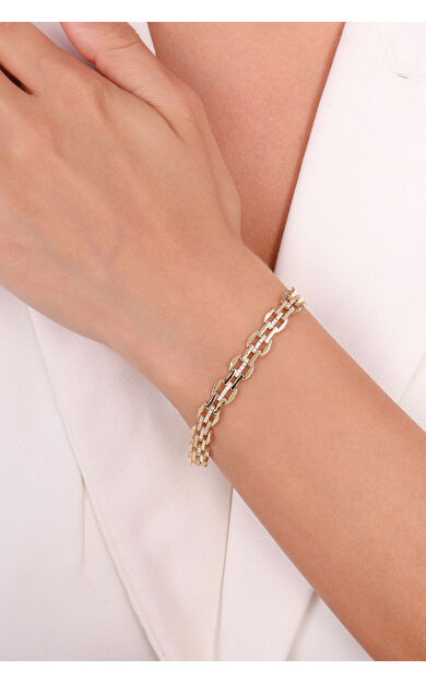 Kolyecik 14 Ayar Altın Zincir Bileklik