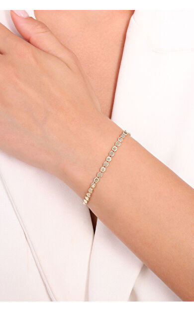 Kolyecik 14 Ayar Altın Zincir Bileklik