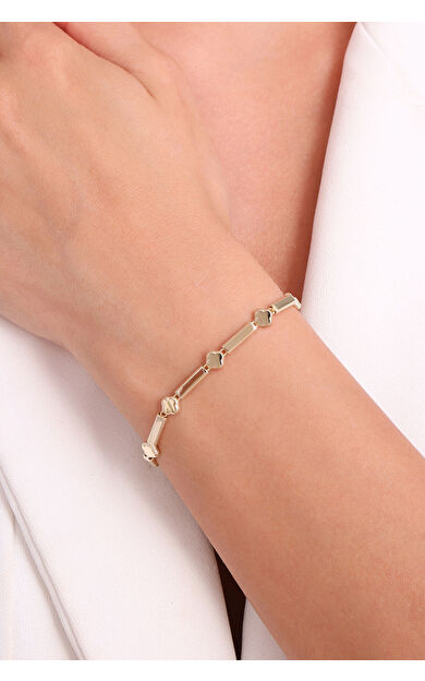 Kolyecik 14 Ayar Altın Zincir Bileklik