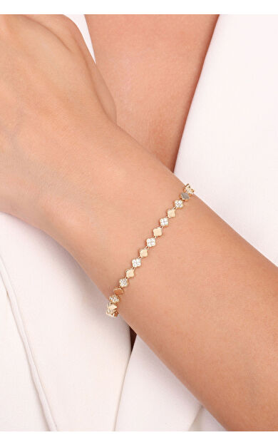 Kolyecik 14 Ayar Altın Zincir Bileklik