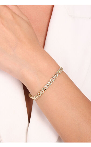 Kolyecik 14 Ayar Altın Zincir Bileklik