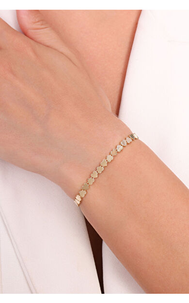 Kolyecik 14 Ayar Altın Zincir Bileklik