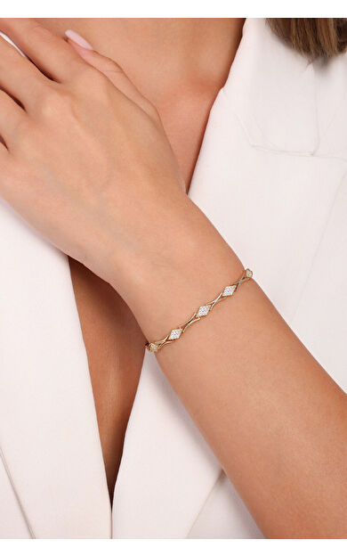 Kolyecik 14 Ayar Altın Zincir Bileklik