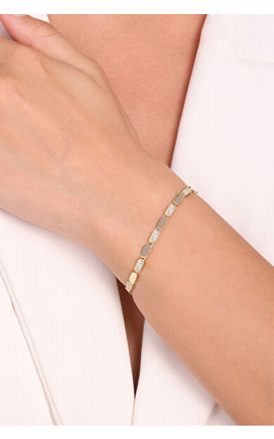 Kolyecik 14 Ayar Altın Zincir Bileklik