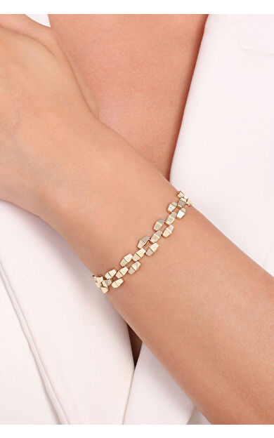 Kolyecik 14 Ayar Altın Zincir Bileklik