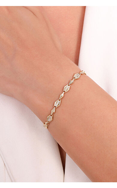 Kolyecik 14 Ayar Altın Zincir Bileklik