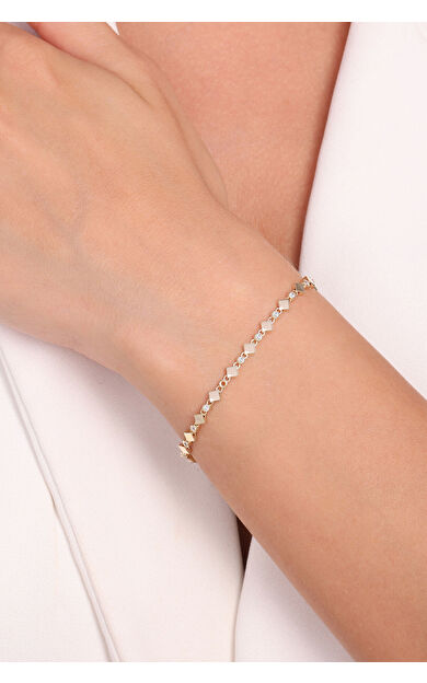 Kolyecik 14 Ayar Altın Zincir Bileklik