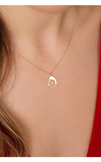 Kolyecik 14 Ayar Anne Çocuk Kolye