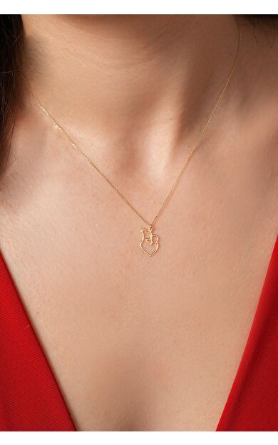 Kolyecik 14 Ayar Anne Çocuk Kolye